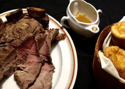 Roast Beef and Gluten-free Yorkshire Pudding. Dinner. Hidden Valley B&B. Whitehorse Accomodation. Yukon.