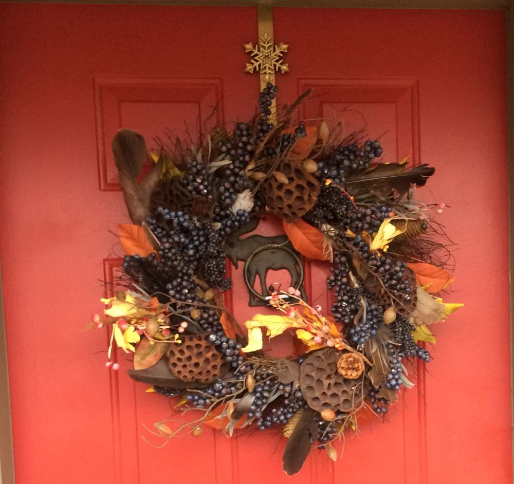 Halloween Wreath on the Door
